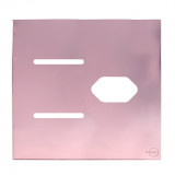 Placa p/ 2 Interruptores + tomada 4x4 - Novara Glass Ouro Rose